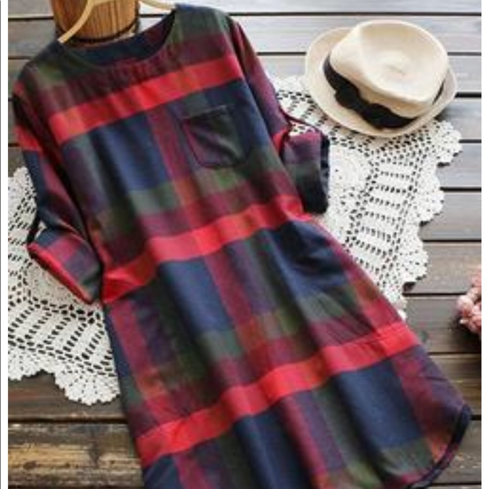 Plaid mini dress from Cupsche.com